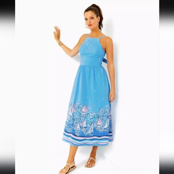 Lilly Pulitzer Charlese Halter Midi Dress - Picture 10 of 10